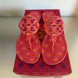 Tory Burch Pink and Orange Sandals